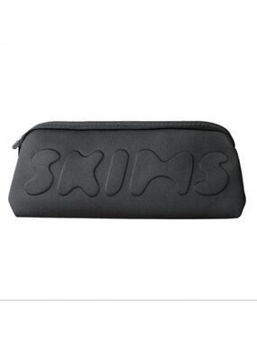 Skims Neoprene Clutch Zip Pouch in Soft Black